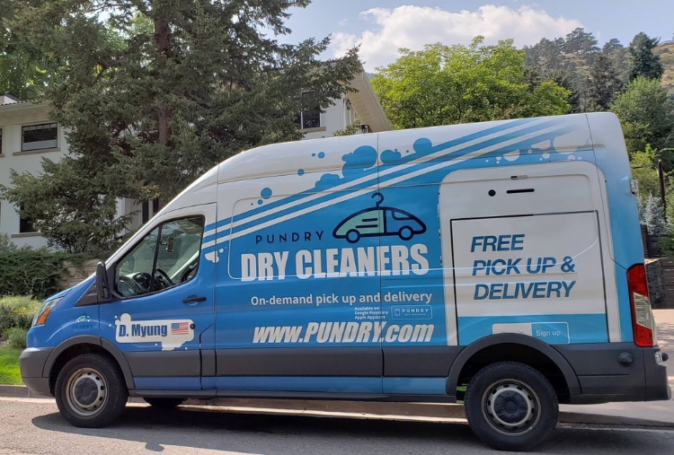 eco-friendly dry cleaner and laundry van